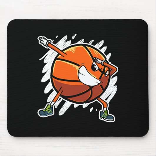 Leuke Dabbing Basketbal Ball Dab Sport Speler Muismat (Voorkant)