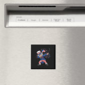 Leuke Dabbing Uncle Sam Ice Hockey Puck Onafhankel Magneet (Insitu (Vaatwasser))