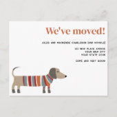 Leuke Dachshond Hond Verhuisbericht Aankondigingskaart (Voorkant)