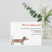 Leuke Dachshond Hond Verhuisbericht Aankondigingskaart (Staand voorkant)
