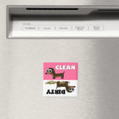 Leuke Dachshund Clean / Vuile Vaatwasser Magnet (Insitu (Vaatwasser))