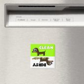 Leuke Dachshund Clean / Vuile Vaatwasser Magnet (Insitu (Vaatwasser))