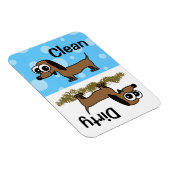 Leuke Dachshund Clean / Vuile Vaatwasser Magnet Magneet (Rechterzijde)