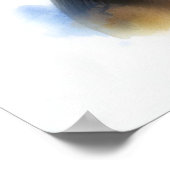 Leuke Dachshund Dog in de Waterverf Poster (Hoek)