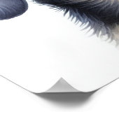 Leuke Dachshund Dog in de Waterverf Poster (Hoek)