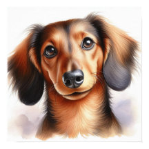 Leuke Dachshund Dog in de Waterverf