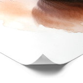 Leuke Dachshund Dog in de Waterverf Poster (Hoek)