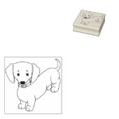 Leuke Dachshund Doxie Puppy Hond Rubber Stamp Rubberstempel (Gestempeld)