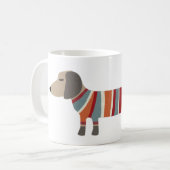Leuke Dachshund-hond Koffiemok (Voorkant links)