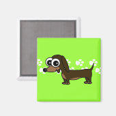 Leuke Dachshund Pawprint magneet (Voorkant / Achterkant)
