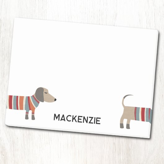 Leuke Dachshund Wiener Dog Gepersonaliseerd Post-it® Notes