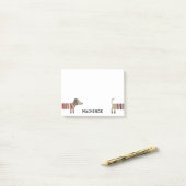 Leuke Dachshund Wiener Dog Gepersonaliseerd Post-it® Notes (Op bureau)