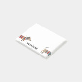 Leuke Dachshund Wiener Dog Gepersonaliseerd Post-it® Notes (Schuin)