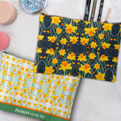 Leuke Daffodil Bloemen Patroon Aangepaste Accessoi Etui