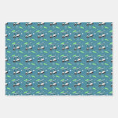 Leuke dag bij golf met bier en hot dog patroon inpakpapier vel (Voorkant)