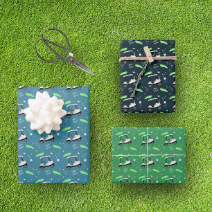 Leuke dag bij golf met bier en hot dog patroon inpakpapier vel