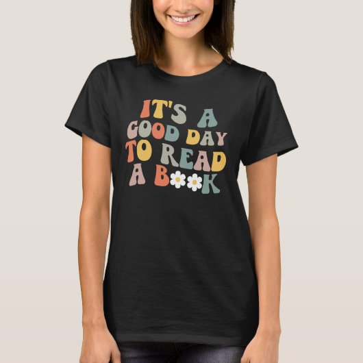 Leuke Dag Om Een Boek Te Lezen Retro T-shirt (Voorkant)