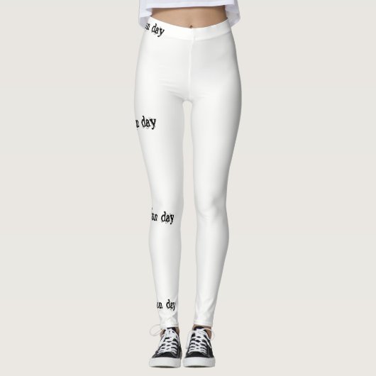 Leuke dag panty leggings lang wit (Voorkant)