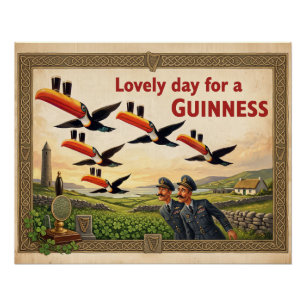 Leuke dag voor een Guinness Premium Kunstposter Perfect Poster