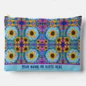 Leuke Daisy Bloemen Patroon Aangepaste Cosmetische Etui (Voorkant)