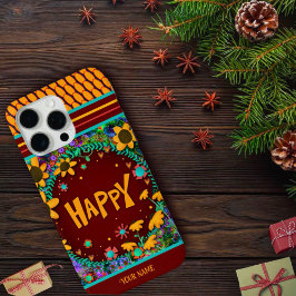 Leuke Daisy Floral Happy Inspirivity Naam Case-Mate iPhone Case