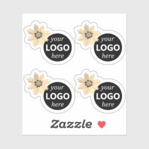Leuke Daisy Flower Zonnebloem Logo Afbeelding Sjab Sticker
