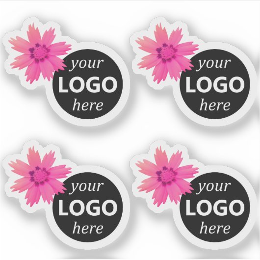Leuke Daisy Flowers Girly Roze Logo Afbeelding Sja Sticker (Voorkant)