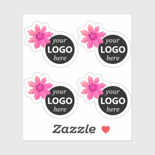 Leuke Daisy Flowers Girly Roze Logo Afbeelding Sja Sticker (Vel)