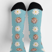 Leuke Daisy Print Heren Sokken met Eigen Afbeeldin (Top)