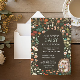 Leuke Daisy Woodland Animal Forest Baby shower Kaart