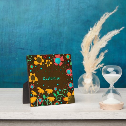 Leuke Daisy Yellow Fun Floral Whimsical Gepersonal Fotoplaat (Insitu)