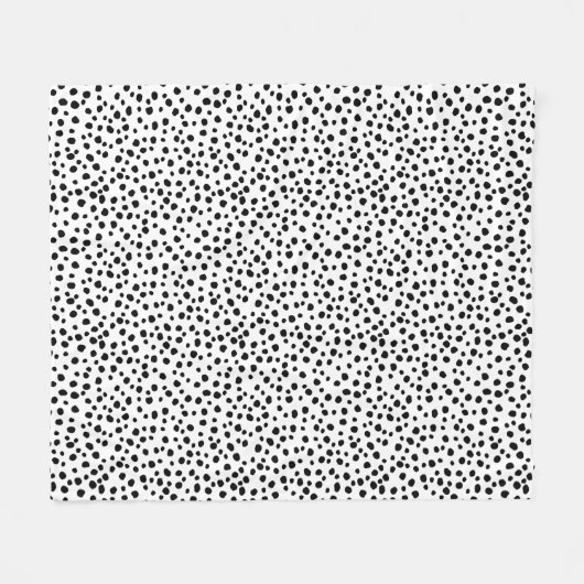 Leuke Dalmatische Dot Zwart-wit Dierenprint Fleece Deken (Voorkant (Horizontaal))
