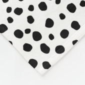 Leuke Dalmatische Dot Zwart-wit Dierenprint Fleece Deken (Hoek)