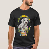 Leuke Dalmatische Hond Dalmatie Puppy Bloemen Pase T-shirt (Voorkant)