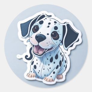 Leuke Dalmatische hond Ronde Sticker