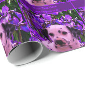 Leuke Dalmatische Puppy Dog Art gepersonaliseerd Cadeaupapier (Rol Hoek)