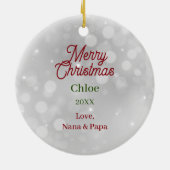 Leuke Dalmatische Puppy Verpakt in Kerstverlichtin Keramisch Ornament (Achterkant)