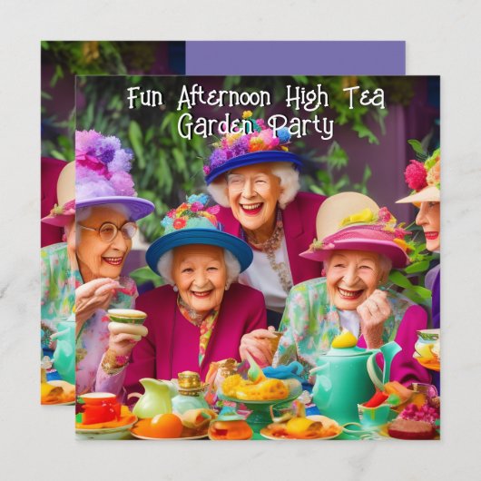 Leuke dames middag High Tea Garden Party 2 Kaart (Voorkant / Achterkant)