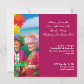 Leuke dames middag High Tea Garden Party 5 Kaart (Achterkant)