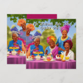 Leuke Dames Middag High Tea Garden Party Etnisch Kaart (Voorkant / Achterkant)