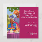 Leuke Dames Middag High Tea Garden Party Etnisch Kaart (Achterkant)