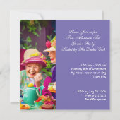 Leuke dames middag high tea tuinfeest 2 kaart (Achterkant)