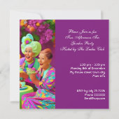 Leuke dames middag high tea tuinfeest 4 kaart (Achterkant)