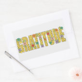 Leuke dankbaarheid Bevestiging Kleurrijke Bloemen  Rechthoekige Sticker (Envelop)