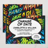 Leuke datumwijziging Uitgesteld Save The Date (Voorkant / Achterkant)