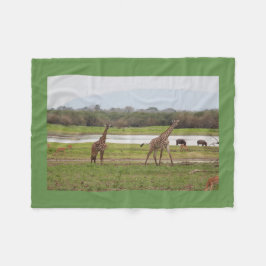 Leuke de Tweelingen van de Giraffe personaliseren Fleece Deken