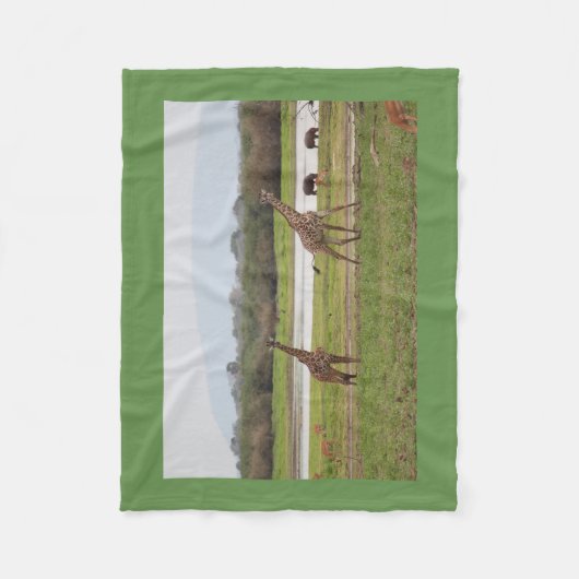 Leuke de Tweelingen van de Giraffe personaliseren Fleece Deken (Voorkant)