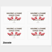 Leuke Deense mok Rechthoekige Sticker (Vel)