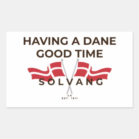 Leuke Deense mok Rechthoekige Sticker (Voorkant)