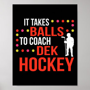 Leuke Dek Hockey Coach IJshockey Lover Coach Poster